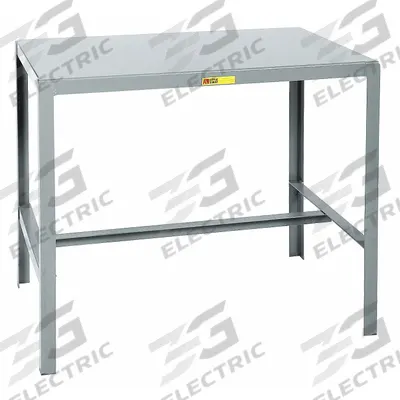 LITTLE GIANT Work Table: Fixed Ht, Steel, 48 in x 24 in, 2,000 lb Overall Load Capacity - Steel-Top Worktables
