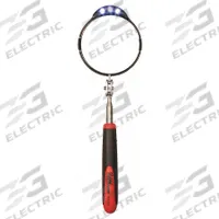 ULLMAN Inspection Mirror: 3 3/8 in Dia Mirror Size, Mirr. Mat. Stainless Steel, Mirr. Shp. Round (MPN HTS-2LT). Key specifications — attr1004918: ULLMAN; attr1004923: Rubber.