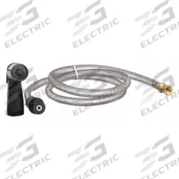 KISSLER Kitchen Sprayer: Plastic, Black, 48 in Overall Lg, 3/8" Connection Size, IPS, Hose (MPN 88-422-4). Key specifications — Inlet Connection Type: IPS; Brand: KISSLER; Connection Size: 3/8"; Color/Finish: Black; Includes: Hose; Material: Plastic; Product Type: Kitchen Sprayer.