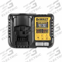 DEWALT Charger: Single-Port Charging, For 12V DC/20V DC/60V DC, 6 Ah Charged in 1-Hour, 120V AC (MPN DCB1104). Key specifications — attr1255775: Standard; attr1255810: 12V DC; attr1255811: (1) 12V/20V/60V; attr1255812: 120V AC.