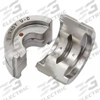 BURNDY Upper and Lower Crimping Die: 1/0 AWG Aluminum Lug/6 to 2 AWG Copper Lug, 3 Sizes, Copper (MPN UC). Key specifications — attr511073: YC-C copper CRIMPIT™ Connectors; attr511072: Copper; attr473934: BURNDY; attr511069: Brown; attr542116: 1/0 AWG Aluminum Lug; attr511067: PAT46.