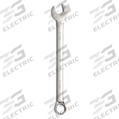 WESTWARD Combination Wrench: Alloy Steel, Chrome, 27 mm Head Size, 14 in Overall Lg - Metric 12-Point Combination Wrenches