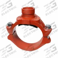 GRUVLOK Clamp Coupling: Bolted Clamp Tee, 6 in x 6 in x 1 1/2 in, Ductile Iron, NBR Seal, 500 psi (MPN 0390174613). Key specifications — Brand: GRUVLOK; Maximum Operating Pressure: 500 psi; Fitting Pipe Size: 6 in x 6 in x 1-1/2 in.