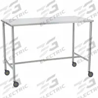 Instrument Table: 24 in Overall Wd, 34 in Overall Ht, 36 in Overall Lg, Stainless Steel, Silver (MPN 7843MR). Key specifications — Brand: BLICKMAN; Caster Type: Swivel; Countertop Material: Stainless Steel.