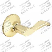 MASTER LOCK Door Lockset: Passage Lever Locksets, Brass (MPN WLRH0503BOX). Key specifications — Ligature Resistance: Not Ligature-Resistant; Brand: MASTER LOCK; Visual Indicator Message: No Message; Lockset Style: Wave; ADA Compliant: No; Finish: Bright Brass-Plated, Clear Coated : Steel.
