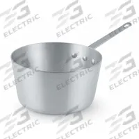 VOLLRATH Sauce Pan: 2.75 qt Capacity, Aluminum, Riveted, Silver, Aluminum Handle, NSF Certified (MPN 7342). Key specifications — NSF Certified: Yes; Body Material: Aluminum; Handle Coating: Nickel Plated; Brand: VOLLRATH; Body Style: Straight; Handle Material: Aluminum; Handle Type: Riveted; Material: Aluminum.