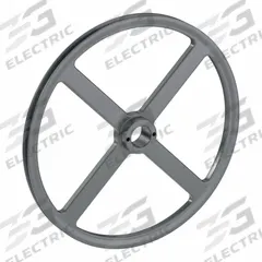 APPROVED VENDOR V-Belt Pulley: AK154, 1 Groove, 15.25 in OD, Bushed Bore, H/QT, Cast Iron (MPN AK154H). Key specifications — Pulley Industry Number: AK154; Pitch Diameter: 15 in (4L, A); For Belt Section (broad, with similar types): 3L.