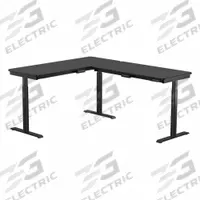 VERSADESK Standing Desk: Black, Wood, 72 in Overall Wd, 72 in Overall Dp, 45 1/2 in Max Desktop Ht (MPN VT1297272-01-01). Key specifications — attr989930: Black; attr989931: Laminate; attr989903: VERSADESK; attr989914: Black; attr989916: Wood.