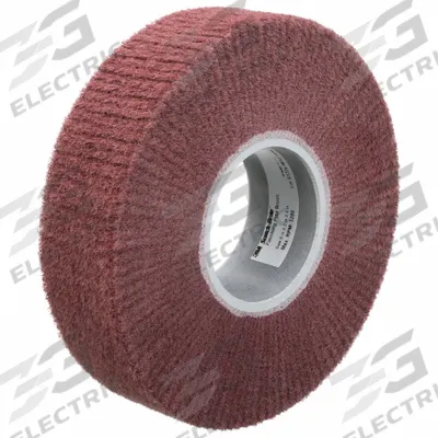 SCOTCH-BRITE High Strength Flap Brush: 8 in Dia x 1 in W, 3 in Arbor, Aluminum Oxide - Surface-Conditioning Flap Wheels for All Metals