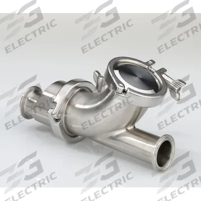 VNE Ball Check Valve: Ball, Y-Style Valve Body, 3 in Pipe Size, 316L Stainless Steel - 3-A Certified Stainless Steel Ball Check Valves