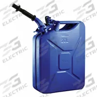 WAVIAN Gas Can: 5.3 gal Capacity, Gasoline, Steel, Blue (MPN JC0020BLVS). Key specifications — Brand: WAVIAN; Compatible Fuel: Gasoline.