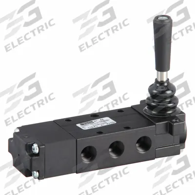 Parker Manual Air Control Valve: DirectAir 4, Four-Way / Three-Position, Lever - Parker Directair 4 Series Manual Air Control Valves