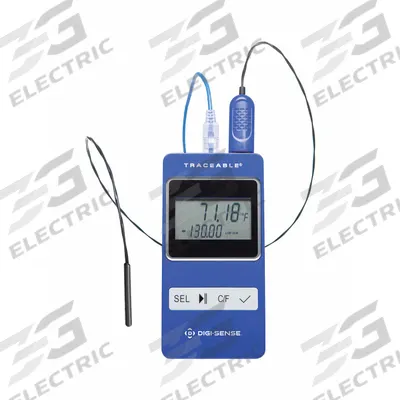 TRACEABLE Thermometers: -130°F to 221°F /-90°C to 105°C, ±0.18°F, Bottle, 10 ft Cable Lg - Thermometers with Data Logging