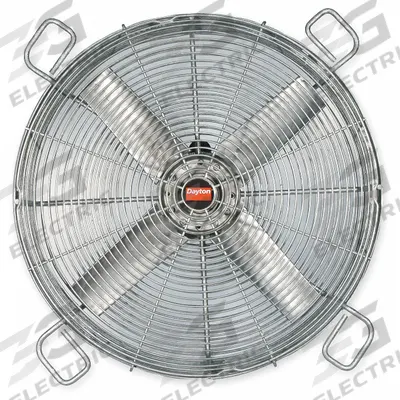 Dayton Transformer Cooling Fan: 4,600 cfm Airflow @ 0.000 in SP, 20 in Blade Dia - Guard- and Tubular-Mounted Transformer Cooling Fans