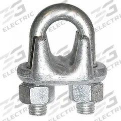 DAYTON Wire Rope U-Bolt Clip: 3/4 in Compatible Rope Dia, 18 in Rope Turnback Lg, Malleable Iron (MPN 2VKJ9). Key specifications — Fabrication: Cast; Color: Silver; Material: Malleable Iron; Brand: DAYTON.