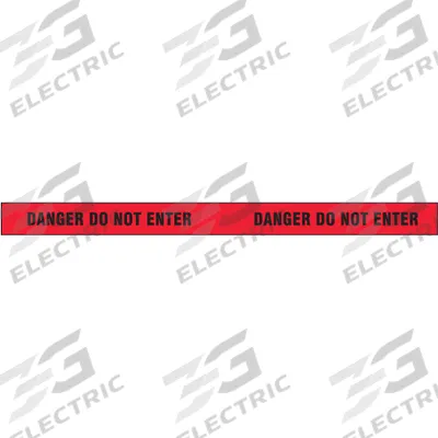 APPROVED VENDOR Barricade Tape: 180 ft Lg, 2 in Wd, Danger Do Not Enter Legend, Vinyl - Specific Danger Messaging Barrier Tape