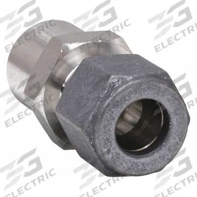 PARKER Compression Fitting Adapter: 1/2 in OD x 1/2 in OD Fitting Size - Single-Ferrule Stainless Steel Fittings