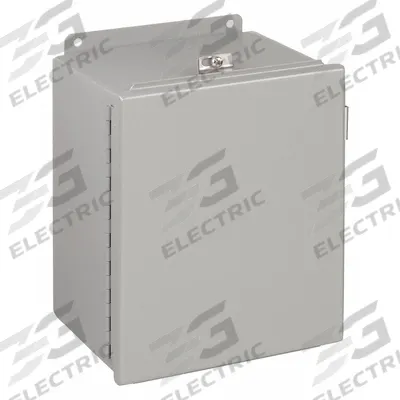 WIEGMANN Enclosure: Steel, 6 in x 4 in x 3 in, NEMA 12/13/4, Solid Cover - Steel Washdown Enclosures