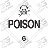 LABELMASTER Poison Placard: Poison, 10 3/4 in x 10 3/4 in, 10 3/4 in Label Ht, Vinyl, Placard, 25 PK (MPN Z-PVI). Key specifications — Brand: LABELMASTER; Message: Poison.