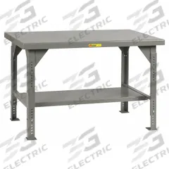 LITTLE GIANT Workbench: Adj Ht, Steel, 48 in x 30 in, 10,000 lb Overall Load Capacity, Gray (MPN WW-3048-ADJ). Key specifications — Brand: LITTLE GIANT.