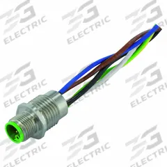 MURRELEKTRONIK Cordset: M12 Male Receptacle, L, 4 Pins, 0.5 m Wire Lead Lg, 1.5 sq mm Wire Size (MPN 7000-P4182-9440050). Key specifications — Cable Jacket Material: PUR; IP Rating: IP67; Brand: MURRELEKTRONIK; Wire Size: 1.5 sq mm; Coding: L.