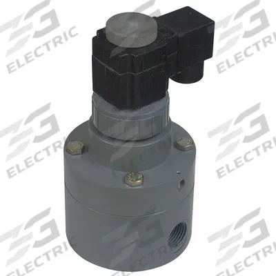 PLAST-O-MATIC Solenoid Valve: 2-Way, Normally Closed, 3/4 in Pipe Size, 120V AC, Inline Pilot - 2-Way/2-Position, Normally Closed Solenoid Valves
