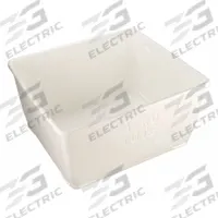 VIKAN Storage Tote: 108 gal, 40 3/4 in x 37 in x 20 3/4 in, White Body, Not NSF Certified, White (MPN 6925). Key specifications — Material: Plastic; Edge/Corner Design: Rounded; Body Color: White; Brand: VIKAN; NSF Certified: Not NSF Certified; Nestable: Nesting Capable.