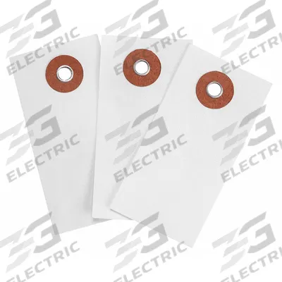 BRADY Shipping Tag: #1, 2 3/4 in Tag Ht, 1 3/8 in Tag Wd, White, Tyvek, Plain Tag - Colored Tyvek Shipping Tags