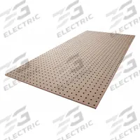 APPROVED VENDOR Pegboard Panel: Round, 9/32 in Peg Hole Size, 24 in x 48 in x 1/4 in, Hardwood (MPN 6YE32). Key specifications — Material: Hardwood; Finish: Epoxy Coated; Peg Hole Shape: Round; Color: Brown; Brand: APPROVED VENDOR.