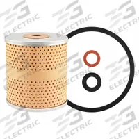 BALDWIN FILTERS Oil Filter Element: P47, 4 15/16 in Overall Ht, 4 1/2 in Outside Dia, Oil, Ford. Key specifications — Baldwin Interchange: P47; Brand: BALDWIN FILTERS; Compatible Vehicle Make: Ford; Includes: (2) G164-A Furnished Gasket; Media Material: Cellulose.
