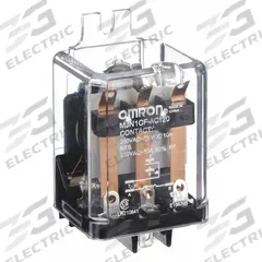 OMRON Flange Mount Relay: Surface (Side Flange) Mounted, 10 A Current Rating, 120V AC, SPDT (MPN MJN1CF-AC120). Key specifications — Brand: OMRON; Base Type: Square; Mounting Style: Side Flange; Electrical Connection: Quick-Connect Terminal; Manufacturer Part Number: MJN1CF-AC120; Operating Current: 10 A at 240V AC (Inductive Load); Series: MJN Series.