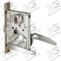 BEST Door Lockset: Office Lever Locksets, Chrome, ADA Compliant, Interchangeable Core (MPN 45H7AB16H626LH). Key specifications — attr1024149: Not Ligature-Resistant; attr1011488: BEST; attr1024446: F20; attr1011524: No Message; attr1011506: 40H Rose; attr1011485: Yes; attr1059461: Satin Chromium-Plated : Stainless Steel.