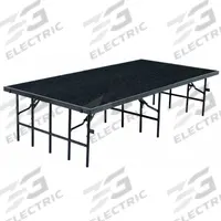 NATIONAL PUBLIC SEATING Portable Stage: Black, 24 in Max Overall Ht, 96 in Overall Lg, Plywood, Wood (MPN S4824C-10). Key specifications — Brand: NATIONAL PUBLIC SEATING; Includes: High-Impact Plastic Glides; Material: Wood.