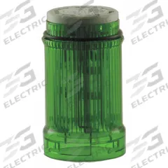 EATON Tower Light Module: Strobe, 24V AC/24V DC, Green, 43 mm Overall Dia, 2 1/4 in Overall Ht, SL4 (MPN SL4-FL24-G-M). Key specifications — Brand: EATON; Compatible with Series: SL4; Lens Color: Green; Operating Voltage: 24V DC; Manufacturer Part Number: SL4-FL24-G-M.