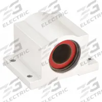 PBC LINEAR Mounted Linear Bearing: Single, Self-Aligning, 1 1/4 in Inside Dia, Frelon™ Gold (MPN P20). Key specifications — Liner: Frelon™ Gold; Material: Aluminum Alloy.