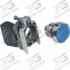 SCHNEIDER Flush Push Button Operator: Non-Illuminated, Flush Profile, Metallic, 22 mm, 1NO (MPN XB4BA61). Key specifications — Brand: SCHNEIDER; Action: Momentary; Series: XB4; Push Button Material Type: Metallic.