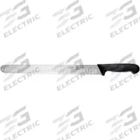 MERCER CUTLERY Slicer: Granton Edge, 14 in Overall Lg, Steel Blade, Santoprene/Polypropylene Handle (MPN M13914). Key specifications — Sub-brand: Millennia; Brand: MERCER CUTLERY; Blade Material: Steel; Blade Type: Granton Edge; Forged/Stamped: Stamped; Handle Color: Black; Handle Material: Santoprene/Polypropylene; Knife Type: Slicer.
