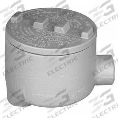 Conduit Outlet Body: Iron, GR, 1/2 in Trade Size, LB Body, 18 cu in Body Capacity (MPN GRLB50). Key specifications — Series: For Standard Body; Compatible Conduit Trade Size: 1/2 in; Thread Gender: Female; Hub Style: Threaded; Cover Included: Yes; Body Style: LB; Connection Type: Threaded; Back Type: Round.