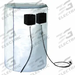 BRISKHEAT Drum Heater: 230V AC, 3,200 W Watts, 50°F to 450°F, 55 gal, IP40, Drums, Indoor (MPN FGDDC55240D). Key specifications — attr1187699: BRISKHEAT; attr1187720: 55 gal; attr1187700: Drums; attr1187702: IP40; attr1187704: Indoor; attr1187710: 13.3 A.