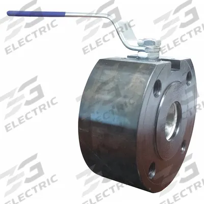 BONOMI Manual Two-Way Ball Valve: 4 in, A105 Carbon Steel, Straight, Class 150 Flange - Wafer-Style Carbon Steel Ball Valves