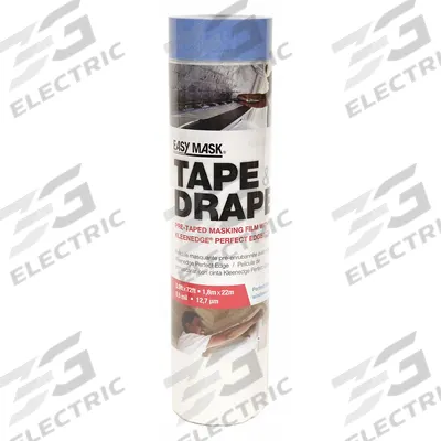 TRIMACO Self-Adhesive Containment Film: Light Duty, 0.5 mil Thick, 6 ft Wd, 72 ft Lg - Tape & Drape Wall Barrier Films