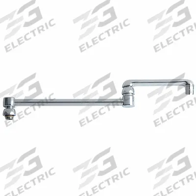 CHICAGO FAUCETS Spout: Spout, Arc, Double Jointed/Swivel Spout, Brass, Polished Chrome - Double-Jointed Faucet Spouts