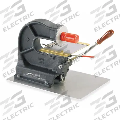 PANDUIT Bench Top Indenting Machine: 3/16 in Character Ht, A-Z, 0-9, (/), (-), (.) - Label Stamping Presses