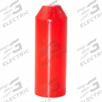 ELECTRIDUCT Heat Shrink End Caps: 100 Pk, 1 in I.D. Before Shrinking, 0.31 in I.D. After Shrinking (MPN HSEC-100-UV-RD-100PK). Key specifications — Shrink Tubing Properties: UV Light Resistant; Shrink Ratio: 3:1; Temp. Range: -55°C to 110°C; Brand: ELECTRIDUCT; _Pack Size: 100.