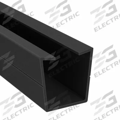 80/20 T-Slot Cover: 45 Series, Metric, 2 m x 14 mm x 13 mm, Black, Plastic, Dust Cover - Slot Covers