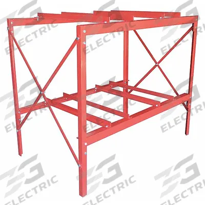 Dayton Drum Rack: 60 in x 34 in x 49 in, For 4 Drums, 2 Levels, 3,200 lb Wt Capacity - Drum Storage Racks