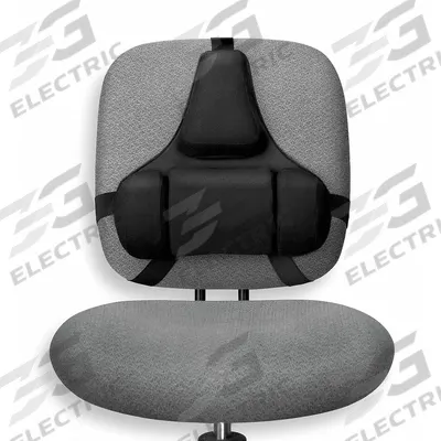 FELLOWES Backrest: Foam/Polyester, Black, 15 in Overall Lg, 2 in Overall Wd - Backrests