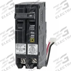 SCHNEIDER ELECTRIC Miniature Circuit Breaker: 30 A, 120/240V AC, Single Phase, 10kA at 120/240V AC (MPN QO230PLILC). Key specifications — Phase: Single; Amps: 30 A; AC Voltage Rating: 120/240V AC; Max. AIR Rating: 10kA at 120/240V AC; For Use With: Mfr. No. EER260LLCR; Brand: SCHNEIDER.