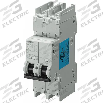 Siemens Miniature Circuit Breaker: 60 A Amps, 60V DC, 10 kA, Screw Clamp, 5SJ4 - D-Curve, 2-Pole UL489 DIN Rail-Mount Miniature Circuit Breakers