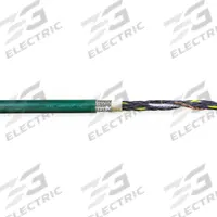 CHAINFLEX Control Cable: 18 AWG, 18 Conductors, 100 ft, PVC Jacket, 600 V (MPN CF6-07-18-100). Key specifications — Conductor Material: Copper; Conductor Configuration: Single; Minimum Bend Radius Factor - Fixed: 4 x OD; Minimum Bend Radius Factor - Flexible: 5 x OD; Includes Ground: Yes; Minimum Bend Radius Factor - E-Chain: 6.8 x OD; Resistance Properties: Oil and Grease Resistant; Standards: cRUus.
